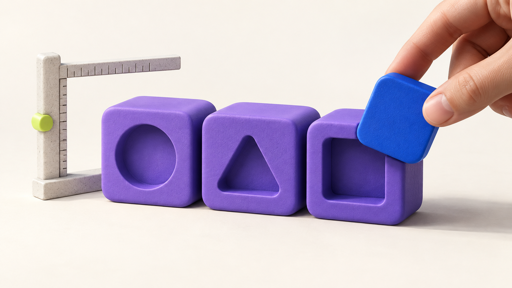 Abstract violet tokens becoming an organized structure